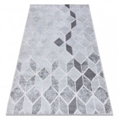 eoshop Moderna preproga MEFE B400 vzorec kocke, geometrijski 3D - Strukturna, dve ravni flis siva ( - Velikost: 280x370 cm)