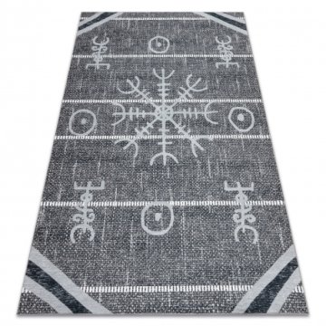 eoshop Preproga ANTIKA 118 tek, moderna azteška, pralna - siva ( - Velikost: 120x170 cm)