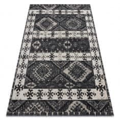 eoshop Moderna preproga MUNDO E0651 etnična zunanja bež / črna ( - Velikost: 80x250 cm)