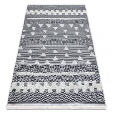 eoshop Preproga ECO SISAL BOHO MOROC Geometric 22321 tassels - dva nivoja flisa krem / siva, cy ( - Velikost: 175x270 cm)