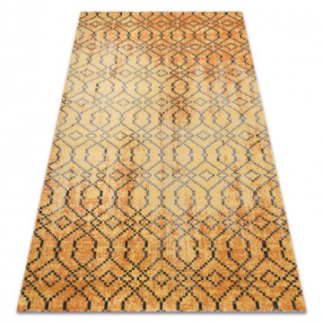 eoshop Moderna preproga MUNDO D5751 glamour zunanja oranžna / črna ( - Velikost: 80x250 cm)