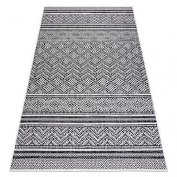 eoshop Preproga SISAL SION cikcak, diamantov BOHO 22168 flat weave black / ecru ( - Velikost: 80x150 cm)