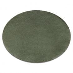 eoshop Pralna okrogla preproga POSH Shaggy, plišasta, debela, nedrseča, zelena ( - Velikost: krog 100 cm)