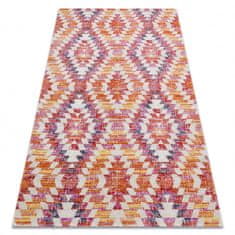 eoshop Moderna preproga MUNDO D7951 diamonds 3D outdoor pink / beige ( - Velikost: 80x250 cm)