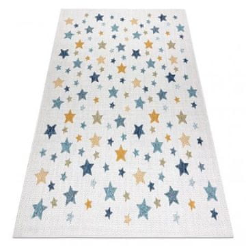 eoshop Preproga SISAL COOPER Stars 22260 ecru / temno modra ( - Velikost: 180x270 cm)