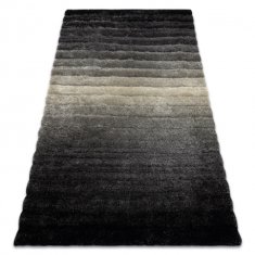 eoshop Moderna preproga FLIM 007-B6 shaggy, Črte - Strukturna siva ( - Velikost: 80x150 cm)