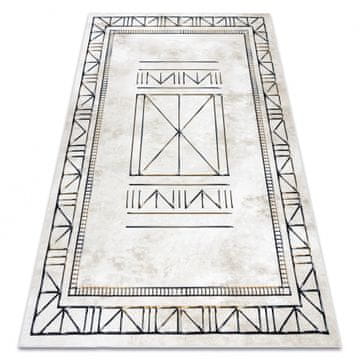 eoshop Preproga ANTIKA 125 tek, moderen okvir, grška pralna - bež / siva ( - Velikost: 120x170 cm)