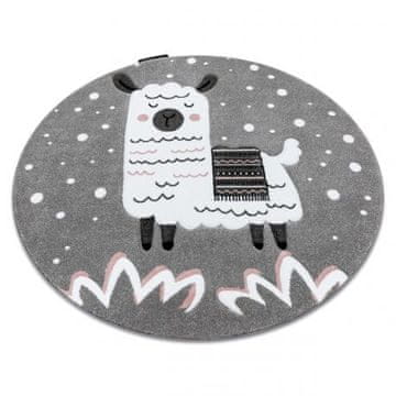 eoshop Okrogla preproga PETIT Lama, siva ( - Velikost: krog 160 cm)