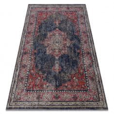 eoshop Moderna preproga MUNDO E0551 ornament, okvir vintage zunanji rdeča / črna ( - Velikost: 80x250 cm)