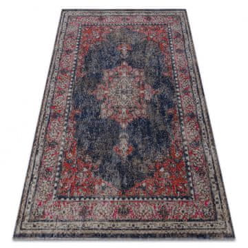 eoshop Moderna preproga MUNDO E0551 ornament, okvir vintage zunanji rdeča / črna ( - Velikost: 80x250 cm)