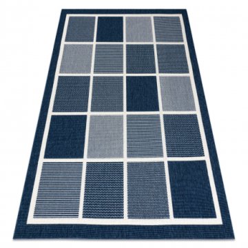 eoshop Preproga SPRING 20426994 kvadratov okvir, zanka - modra ( - Velikost: 80x150 cm)