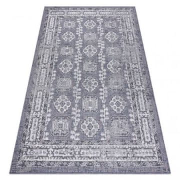 eoshop Preproga SISAL SION vzorec okvir, ornament vintage 2832 flat weave blue / pink / ecru ( - Velikost: 80x150 cm)
