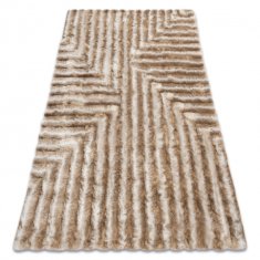eoshop Moderna preproga FLIM 010-B1 shaggy, labirint - Strukturna bež ( - Velikost: 80x150 cm)
