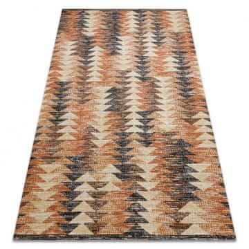 eoshop Moderna preproga MUNDO D5781 trikotniki 3D zunanja oranžna / bež ( - Velikost: 200x290 cm)