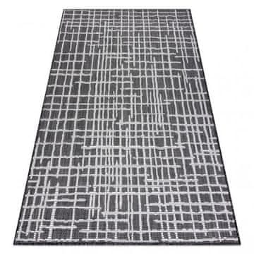 eoshop Preproga SISAL SION GRID linije 22144 ravnega prepleta črna / ecru ( - Velikost: 80x150 cm)