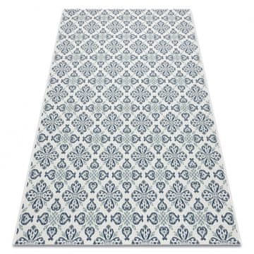 eoshop Preproga COLOR 19246/969 SISAL Flowers White ( - Velikost: 160x230 cm)