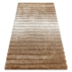 eoshop Moderna preproga FLIM 007-B2 shaggy, Črte - Strukturna bež ( - Velikost: 80x150 cm)