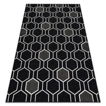 eoshop Preproga SPRING 20404993 Šestkotni sisal, zanka - črna ( - Velikost: 120x170 cm)