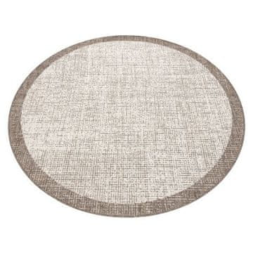 eoshop Preproga SIZAL FLOORLUX KRUH 20401 okvir vzorec šampanjec / taupe ( - Velikost: krog 160 cm)