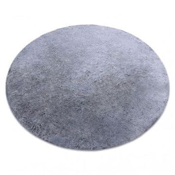 eoshop Okrogla pralna preproga LAPIN shaggy, nedrseča, črna / slonokoščena ( - Velikost: krog 80 cm)