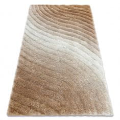 eoshop Moderna preproga FLIM 006-B5 shaggy, Waves - Structural beige (Koberce Luszczow - Velikost: 120x160 cm)
