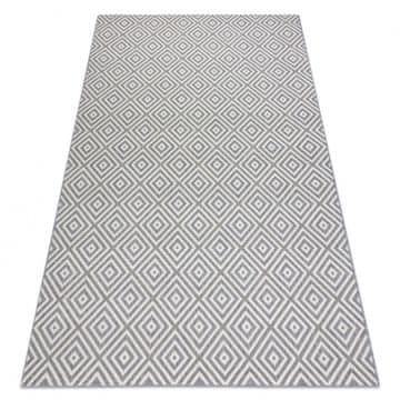 eoshop Preproga FLAT SISAL 48607637 Square diamant siva / krem ( - Velikost: 120x170 cm)