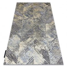 eoshop Moderna preproga DE LUXE 2087 Srebrna kost vintage - Strukturna, zlata / siva ( - Velikost: 140x190 cm)