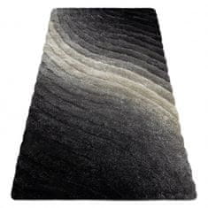eoshop Moderna preproga FLIM 006-B1 shaggy, Waves - Strukturna siva ( - Velikost: 80x150 cm)
