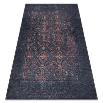 eoshop ANDRE pralna preproga Ornament 1013 vintage anti-slip - črna / terakota ( - Velikost: 160x220 cm)