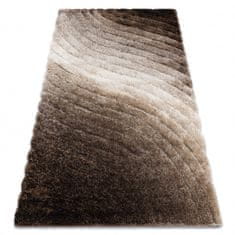 eoshop Moderna preproga FLIM 006-B2 shaggy, Waves - Strukturna rjava ( - Velikost: 120x160 cm)