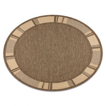 eoshop Okrogla preproga SISAL FLOORLUX 20195 coffee, mais ( - Velikost: krog 120 cm)