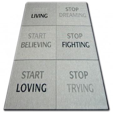 eoshop Preproga SIZAL FLOORLUX 20275 YOLO srebrna / črna ( - Velikost: 140x200 cm)