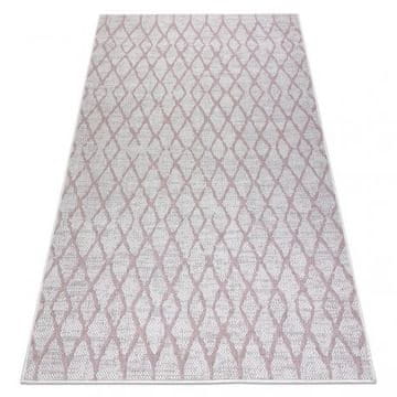 eoshop Preproga SISAL SION GRID 22129 ravnega prepleta ecru / pink ( - Velikost: 140x190 cm)