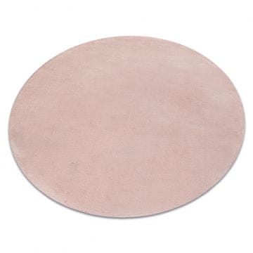 eoshop Pralna okrogla preproga POSH Shaggy, plišasta, debela, nedrseča, umazano rožnata ( - Velikost: krog 80 cm)