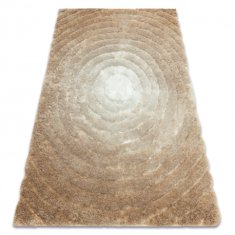 eoshop Moderna preproga FLIM 008-B1 shaggy, krogi - Strukturna bež ( - Velikost: 120x160 cm)