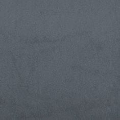Greatstore Klop temno siva 80x40x49 cm žamet