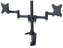 Neomounts FPMA-D1330DBLACK nosilec za 2 monitorja do 68.6 cm, gibljivi, 8 kg