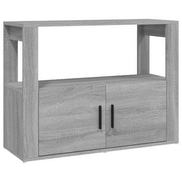 Vidaxl Komoda siva sonoma 80x30x60 cm inženirski les