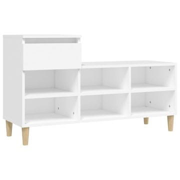 Vidaxl Omarica za čevlje bela 102x36x60 cm inženirski les