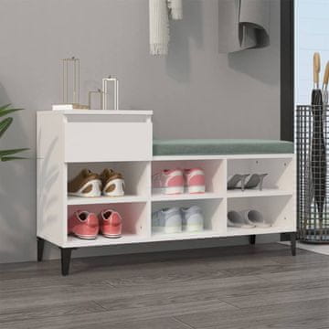 Vidaxl vidaXL Stojalo za čevlje belo 102x36x60 cm material na osnovi lesa