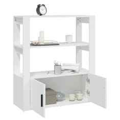 Vidaxl Komoda bela 80x30x90 cm inženirski les