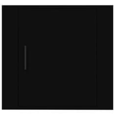 shumee Stenska nočna omarica črna 50x30x47 cm