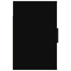 shumee Stenska nočna omarica črna 50x30x47 cm