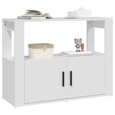Vidaxl Komoda bela 80x30x60 cm inženirski les