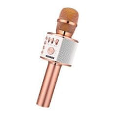 Mormark Brezžični Bluetooth mikrofon za karaoke z zvočnikom, USB, micro SD - VOCALIX (rose gold )