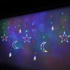 Aga Obesek Aga LED Stars and Moon Light 2,5 m 138 LED Multicolor