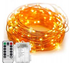 Aga LED svetlobna veriga 10 m 100 LED diod z daljinskim upravljalnikom Toplo bela