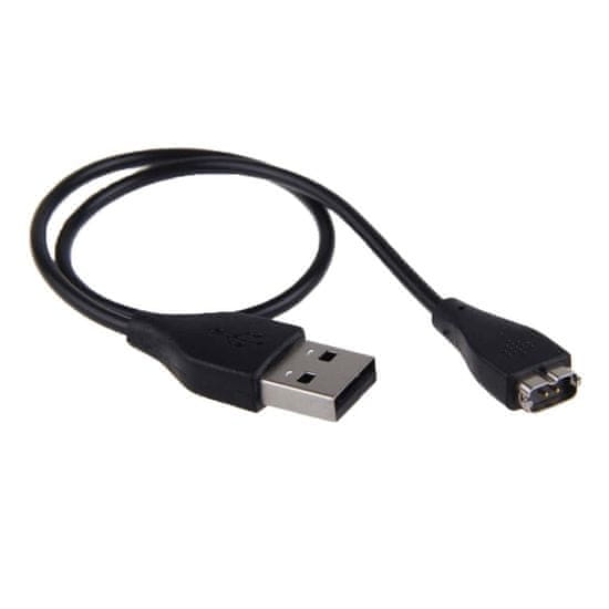 Northix USB polnilni kabel, združljiv s Fitbit Charge HR (28 cm) - črn