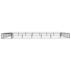 Greatstore Pasja ograda z 28 paneli črna 100x50 cm prašno barvano jeklo