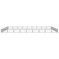 Greatstore Pasja ograda z 32 paneli črna 100x50 cm prašno barvano jeklo